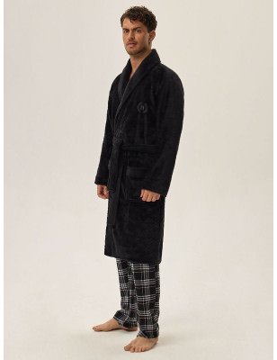 Men's Luxury Embroidered Bathrobe