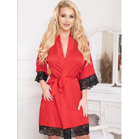 proLace Trim Satin Slip Dress, Waist Cinching Belt_Dressing Gowns, Bathrobes for Women