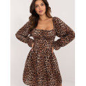 Animal Print Square Neck Mini Dress