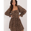 Animal Print Square Neck Mini Dress