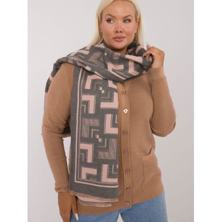 proGeometric Pattern Scarf with Tassels_Wraps, Scarves, Shawls for Women