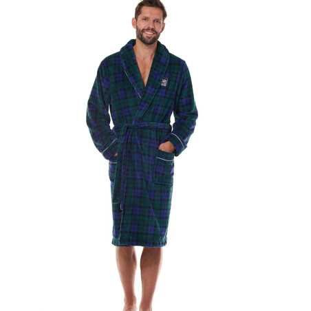 Men's Elegant Printed Bathrobe: Luxurious Comfort & Style