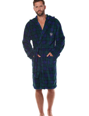 Men's Printed Luxury Bathrobe with Embroidery