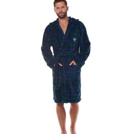 Men's Printed Luxury Bathrobe with Embroidery