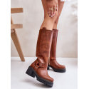 Leather Comfort Boots for Women - Heel & Platform Design