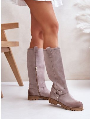 proElegant Knee-High Suede Boots for Women_Over the Knee High Boots, Thigh High Boots