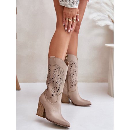 proOpenwork Mid-Calf Boots, Leather Women's Statement Shoes_Over the Knee High Boots, Thigh High Boots