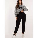 Animal Print Casual Set Long Sleeve Blouse & Pants