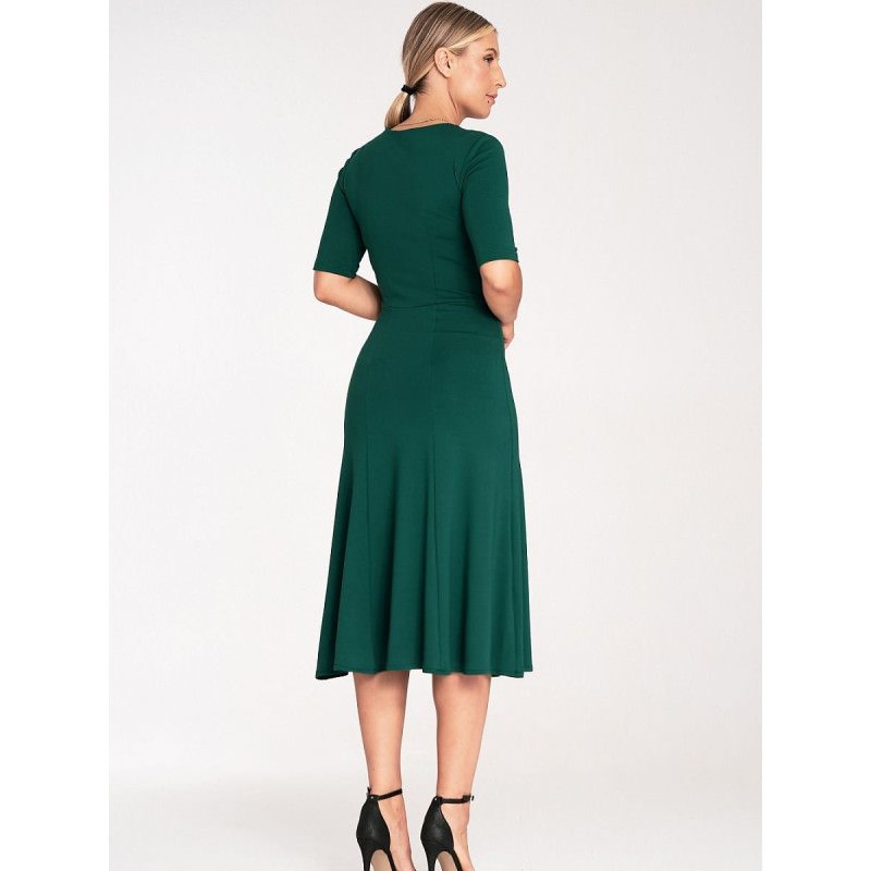 proMidi Length V-Neck 3/4 Sleeve Dress_Day Dresses