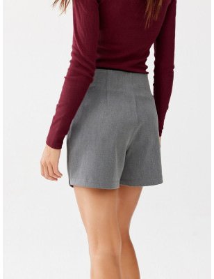 Asymmetrical Overlap Skirt-Shorts for Women