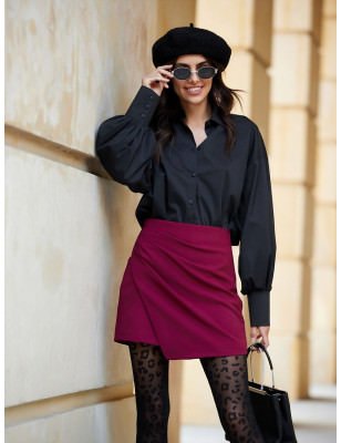 Asymmetrical Overlap Skirt-Shorts for Women