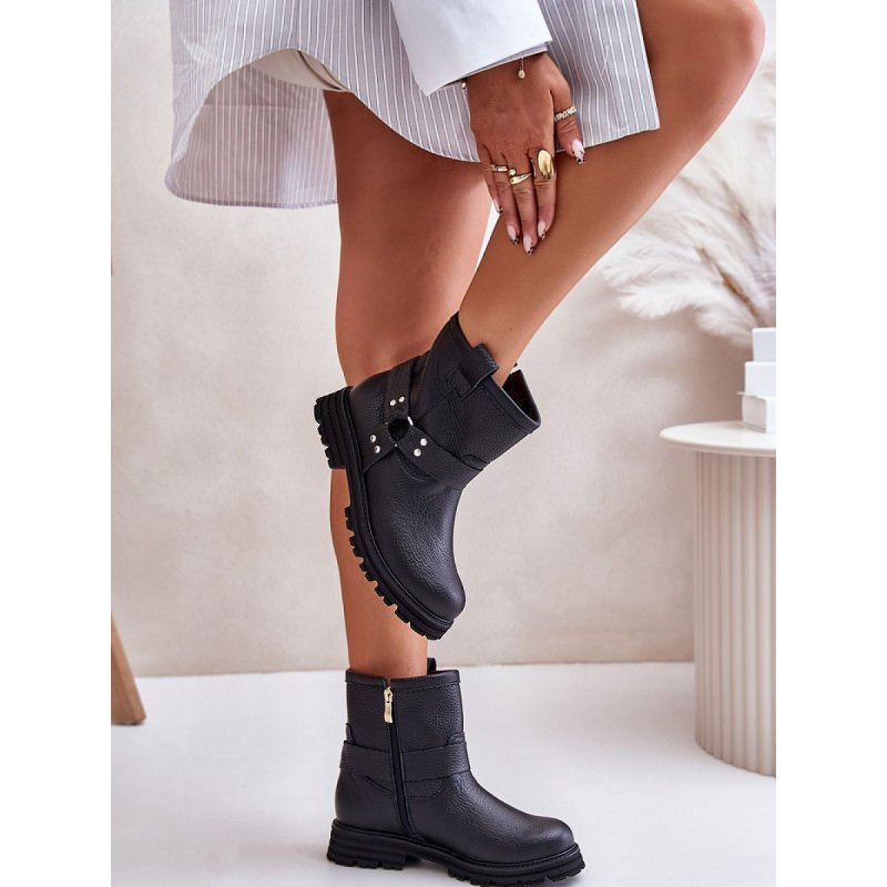 proWomen's Leather Comfort Boots Side Zipper Heel Platform_Women`s Ankle Boots & Booties