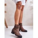 Eco Leather Post Heel Insulated Boots for Women