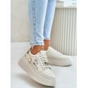 Women's Platform Leather Sneakers Urban Lace-Up