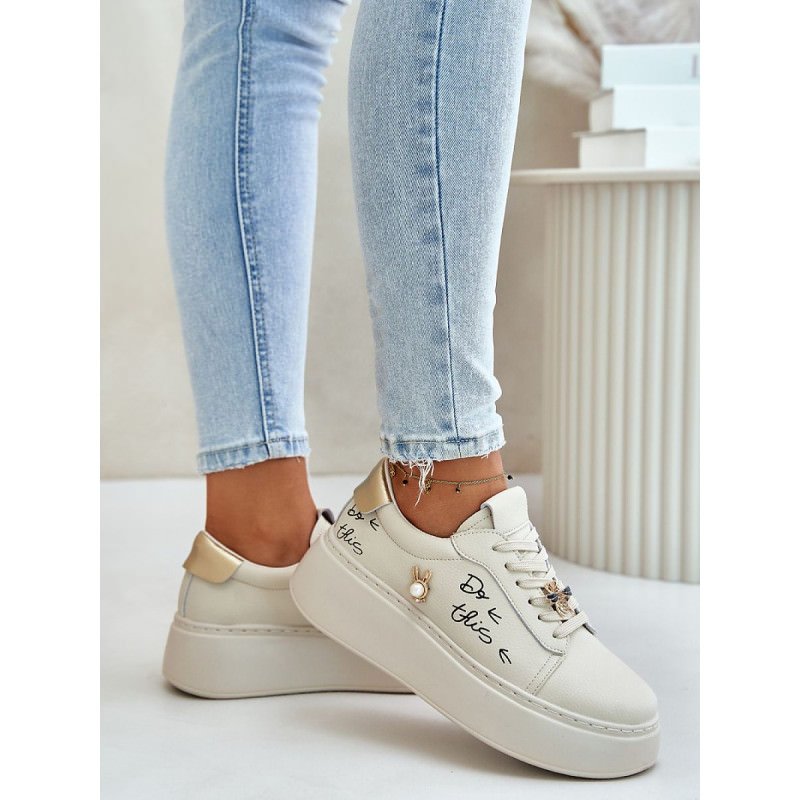 proWomen's Platform Leather Sneakers Urban Lace-Up_Women`s Athletic Shoes, Trainers, Sneakers