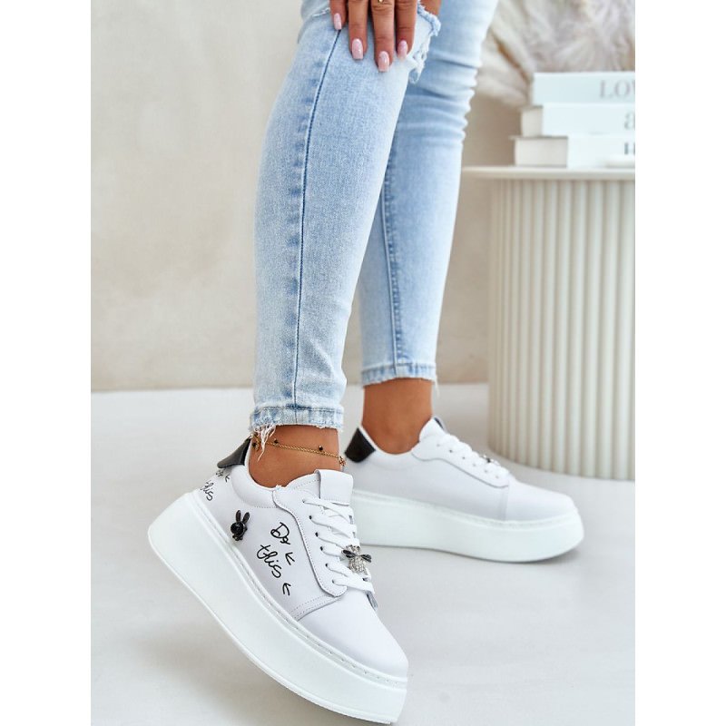 proWomen's Platform Leather Sneakers Urban Lace-Up_Women`s Athletic Shoes, Trainers, Sneakers