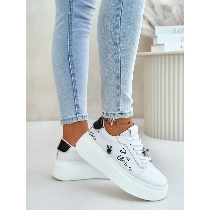 proWomen's Platform Leather Sneakers Urban Lace-Up_Women`s Athletic Shoes, Trainers, Sneakers