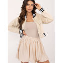 Bomber Cut Mini Skirt - Elastic Waist, Versatile Style