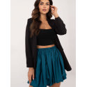 Bomber Cut Mini Skirt - Elastic Waist, Versatile Style