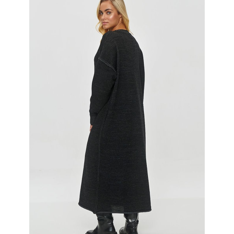 proLong Oversized Melange Sweater, Loose Fit Ankle Length_Day Dresses