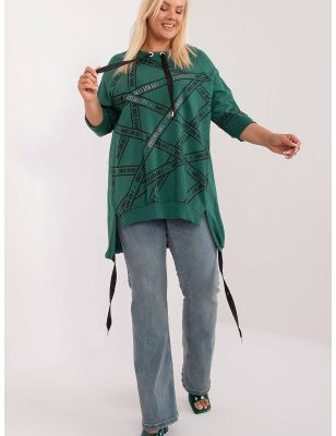 proAsymmetrical Plus Size Blouse with Rhinestone Accents_Plus Size Shirts, Blouses, Tunics