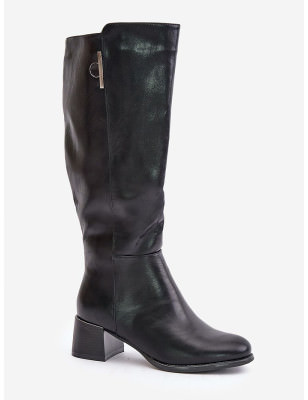 Jezzi Knee-High Boots Block Heel Warm & Stylish