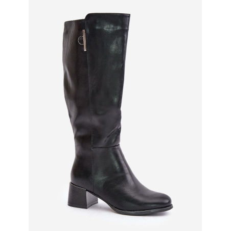 Jezzi Knee-High Boots Block Heel Warm & Stylish