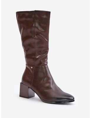 Jezzi Eco Leather Almond Toe Stiletto Boots