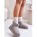 Eco Suede Ankle Platform Snow Boots - Warm Winter Booties