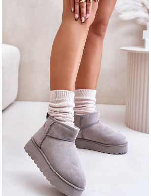 proEco Suede Ankle Platform Snow Boots - Warm Winter Booties_Women`s Ankle Boots & Booties