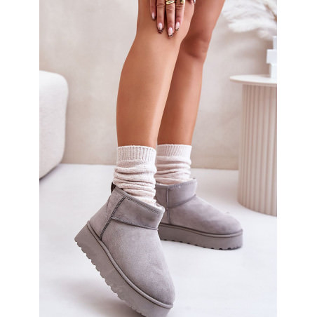 proEco Suede Ankle Platform Snow Boots - Warm Winter Booties_Women`s Ankle Boots & Booties