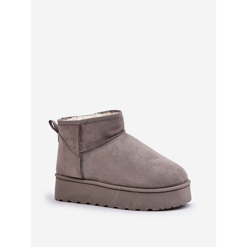 proEco Suede Ankle Platform Snow Boots - Warm Winter Booties_Women`s Ankle Boots & Booties