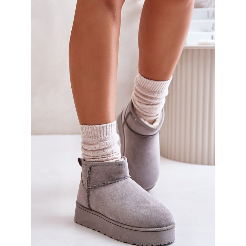 proEco Suede Ankle Platform Snow Boots - Warm Winter Booties_Women`s Ankle Boots & Booties