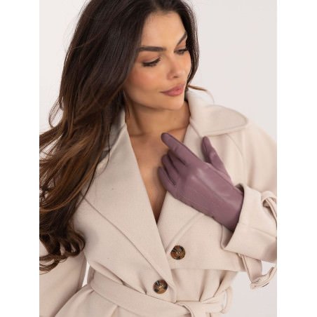 Women's Insulated Touchscreen Gloves Embroidered Flower Design