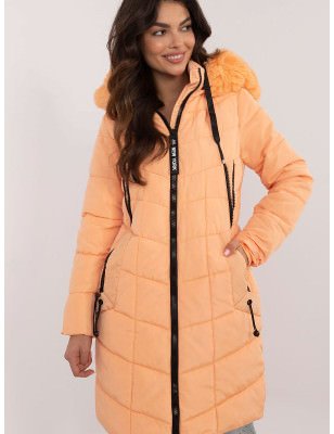 proWomen's Quilted Down Jacket, Detachable Fur Trim, Knee-Length_Women`s Coats, Jackets
