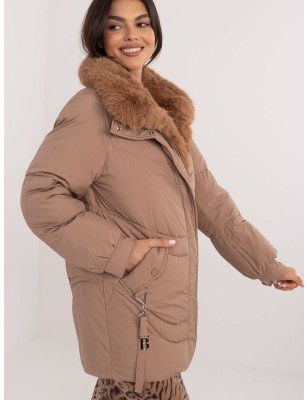 proWomen's Quilted Jacket Detachable Fur Collar Cozy Winter Fashion_Women`s Coats, Jackets