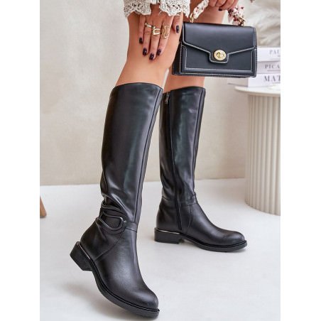 proWomen's Flat Knee High Boots Zipper Closure_Over the Knee High Boots, Thigh High Boots