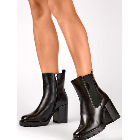 proBlack Stiletto Boots - Eco-Friendly Vegan Leather, Cozy Fur Liners_Women`s Ankle Boots & Booties