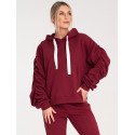 Thick Cotton Hooded Sweatshirt for Women, Generous Pockets & Elegant Sleeves