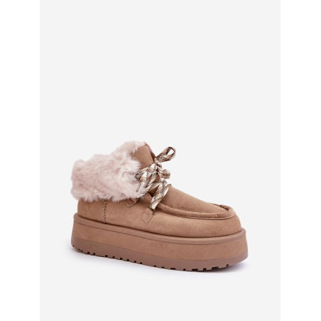 Women's Eco Suede Snow Boots with Faux Fur Lining