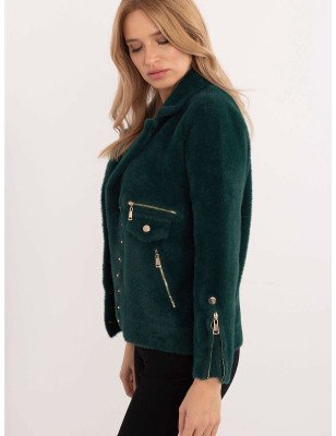 Women's Elegant Zipped Sleeves Jacket Cozy Autumn Winter