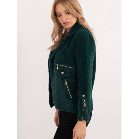 Women's Elegant Zipped Sleeves Jacket Cozy Autumn Winter