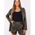 Eco Leather Shorts, High Waist Wide Leg Insulated & Adjustable Belt