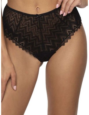 proBlack Lace Thong Geometric Print Luxury Underwear_Thongs, Strings