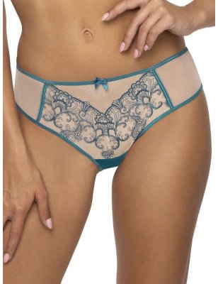 proBeige Turquoise Embroidered Thong - Maureen S-3808/4_Thongs, Strings