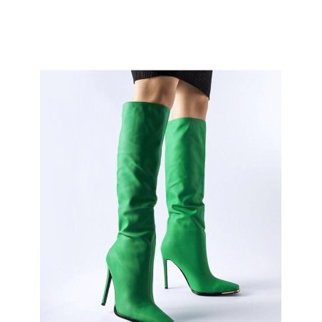 proGreen High Heel Winter Boots Slip-on Square Toe_Over the Knee High Boots, Thigh High Boots