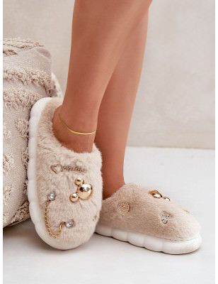 proLuxury Fur Slippers Women's Warm Fluffy House Shoes_Slippers for Women