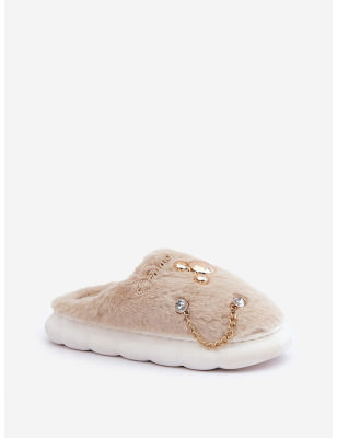 Luxury Fur Slippers Women's Warm Fluffy House Shoes