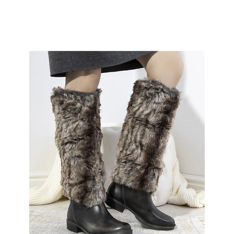 proGrey Fur-Lined Wellies for Women Stylish Rain Boots_Over the Knee High Boots, Thigh High Boots