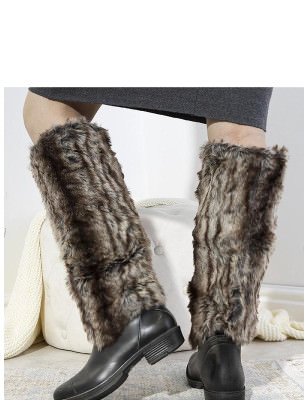 Grey Fur-Lined Wellies for Women Stylish Rain Boots